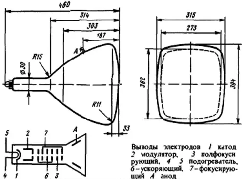 43ЛМ3В трубка электронно-лучевая фото 2 43ЛМ3В трубка электронно-лучевая фото 2