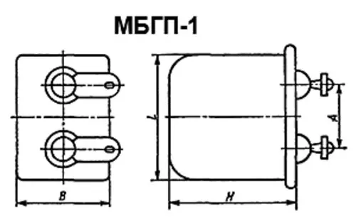 МБГП-1 1000в 0.51 мкф фото 2 МБГП-1 1000в 0.51 мкф фото 2