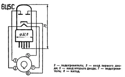 6Ц5С радиолампа фото 3